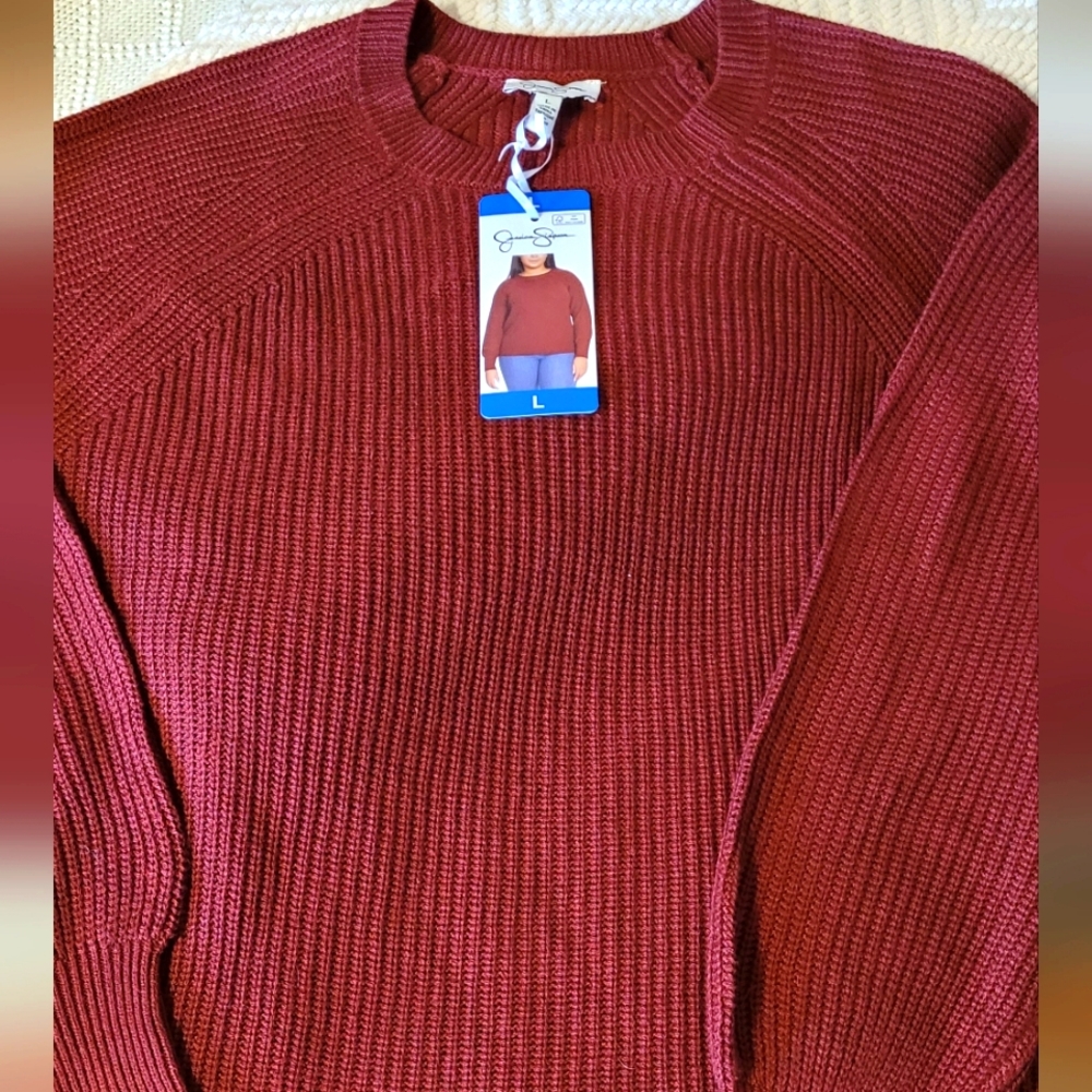Women's Red Sweater By Jessica Simpson. Size L
